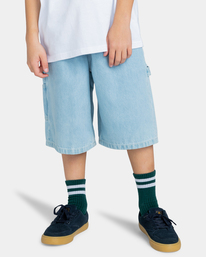 2 Worker Denim - Workwear Shorts for Boys 8-16 Blue ELBWS00106 Element