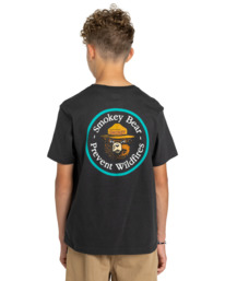 5 Smokey Bear x Element Prevent - T-Shirt für Jungs 8-16 Schwarz ELBZT00143 Element