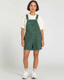 6 Hickory - Dungaree Shorts for Women Green ELJDS00103 Element