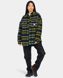 6 Saskatch Check - Camiciona imbottita da Donna Black ELJJK00117 Element