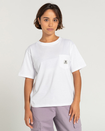 2 Basic Pocket - T-shirt pour Femme Blanc ELJKT00101 Element