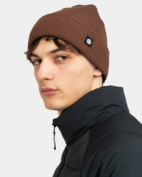 3 Flow - Beanie for Men Brown ELYHA00168 Element