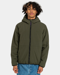 7 Wolfe - Reversible Hooded Fleece for Men Green ELYJK00178 Element