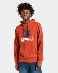 2 Vertical - Sweat à capuche pour Homme Orange ELYSF00121 Element