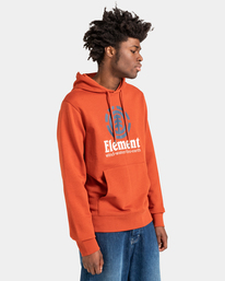 3 Vertical - Sweat à capuche pour Homme Orange ELYSF00121 Element