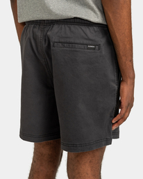 7 Valley Twill Elastic Waist Shorts Black ELYWS00102 Element