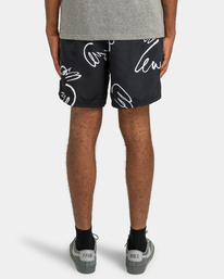 6 Chillin Hybrid - Elasticated Hybrid Shorts for Men Black ELYWS00120 Element