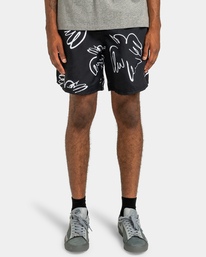 2 Chillin Hybrid - Elasticated Hybrid Shorts for Men Black ELYWS00120 Element