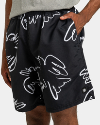 4 Chillin Hybrid - Elasticated Hybrid Shorts for Men Black ELYWS00120 Element