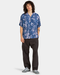 5 Resort - Camicia a maniche corte da Uomo Blue ELYWT00118 Element