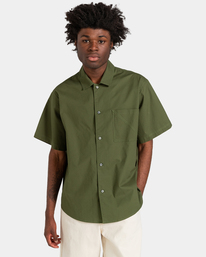 2 Element x Ronan Lecreurer Square Shirt - Unisex Short Sleeve Shirt Green ELYWT00126 Element