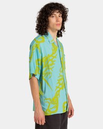 3 Element x Tetsunori Tawaraya Phoenix Short Sleeve Shirt Blue ELYWT00128 Element