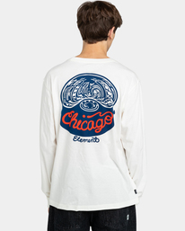 6 Chicago - T-shirt manches longues pour Homme Blanc ELYZT00286 Element