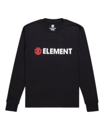 element, Blazin 2022 - T-shirt manches longues en matière biologique pour Homme, FLINT BLACK (3732) Blazin 2022 - Organic Long Sleeve T-Shirt for Men F1LSE6ELF2
