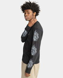 3 STAR WARS™ x Element Deathstar 2022 - T-shirt manches longues en matière biologique Noir F1LSF1ELF2 Element