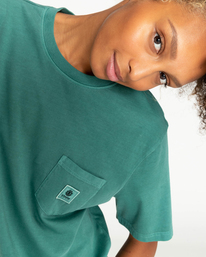 6 Basic Pocket Pigment - Camiseta para Hombre Verde F1SSI1ELF2 Element