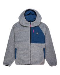 0 Wolfeboro Wolfe - Sweat à capuche réversible en sherpa pour Homme Gris F1WAB1ELF2 Element