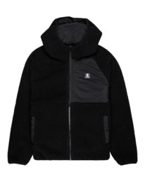 0 Wolfeboro Wolfe - Sudadera reversible con capucha de sherpa para Hombre Negro F1WAB1ELF2 Element