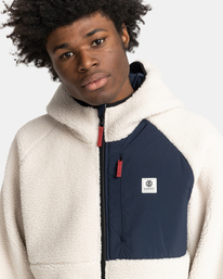 6 Wolfeboro Wolfe - Sweat à capuche réversible en sherpa pour Homme Beige F1WAB1ELF2 Element