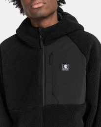 6 Wolfeboro Wolfe - Sweat à capuche réversible en sherpa pour Homme Noir F1WAB1ELF2 Element