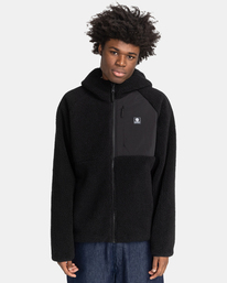7 Wolfeboro Wolfe - Sweat à capuche réversible en sherpa pour Homme Noir F1WAB1ELF2 Element