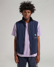 2 Millet x Element High - Reversible Polar Fleece Vest Blue F1WAC1ELF2 Element