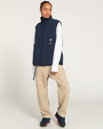 15 Millet x Element High - Reversible Polar Fleece Vest Blue F1WAC1ELF2 Element