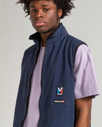 4 Millet x Element High - Reversible Polar Fleece Vest Blue F1WAC1ELF2 Element