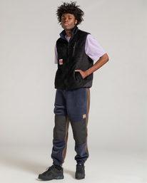 9 Millet x Element High - Reversible Polar Fleece Vest Blue F1WAC1ELF2 Element