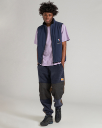 10 Millet x Element High - Reversible Polar Fleece Vest Blue F1WAC1ELF2 Element