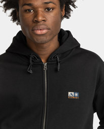 3 Rain Cornell 2022 - Sweat à capuche zippé Noir F1ZHB1ELF2 Element