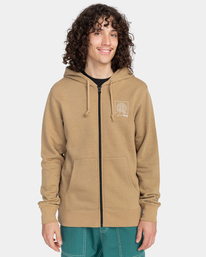 2 Ursa - Zip-up Hoodie for Men Beige F1ZHB2ELF2 Element