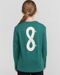 6 Infinity - Organic Long Sleeve T-Shirt for Boys Green F2LSB4ELF2 Element