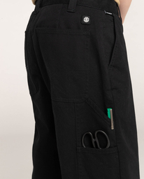 6 Paz Twill - Pantaloni Cargo da Bambini Black F2PTB1ELF2 Element