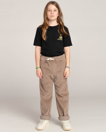 4 Chillin 2022 - Elasticated Trousers for Boys Beige F2PTB3ELF2 Element