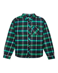 0 Philip - Long Sleeve Flannel Shirt for Boys Blue F2SHA2ELF2 Element