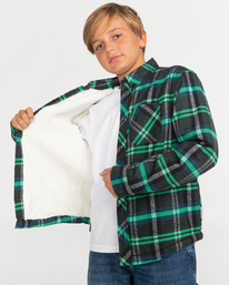 4 Philip - Long Sleeve Flannel Shirt for Boys Blue F2SHA2ELF2 Element