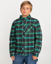 5 Philip - Long Sleeve Flannel Shirt for Boys Blue F2SHA2ELF2 Element