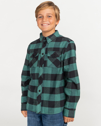 2 Tacoma - Long Sleeve Flannel Shirt for Boys Green F2SHA4ELF2 Element