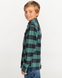 3 Tacoma - Long Sleeve Flannel Shirt for Boys Green F2SHA4ELF2 Element