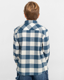 6 Tacoma - Long Sleeve Flannel Shirt for Boys Blue F2SHA4ELF2 Element