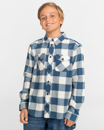 2 Tacoma - Long Sleeve Flannel Shirt for Boys Blue F2SHA4ELF2 Element