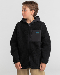 2 Wolfeboro Rickles Warmer - Hooded Fleece for Kids Black F2WAB4ELF2 Element