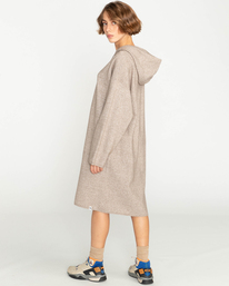 3 Varaa - Robe sweat à capuche pour Femme Beige F3DRB1ELF2 Element