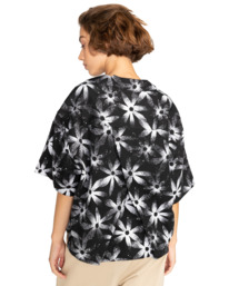 7 Kana Flowers - Short Sleeve Shirt for Women Black F3SHA1ELF2 Element