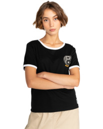 element, Element x Timber! Balance 2022 - Maglietta ringer in materiale biologico, FLINT BLACK (3732) Element x Timber! Balance 2022 - Organic Ringer T-Shirt F3SSD4ELF2