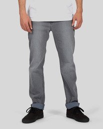 0 E02 - Slim Straight Fit Jeans for Men Black L1PNA2ELF8 Element