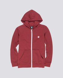 Elemento Meridian Con Cerniera Felpa Con Cappuccio in NAPA RED