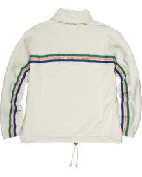 1 Element by Nigel Cabourn Quater Zip Pop Track Jacket White M6111ECQ Element