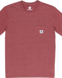 0 Basic Pocket Label - Short Sleeve T-Shirt Red N1SSG3ELP9 Element